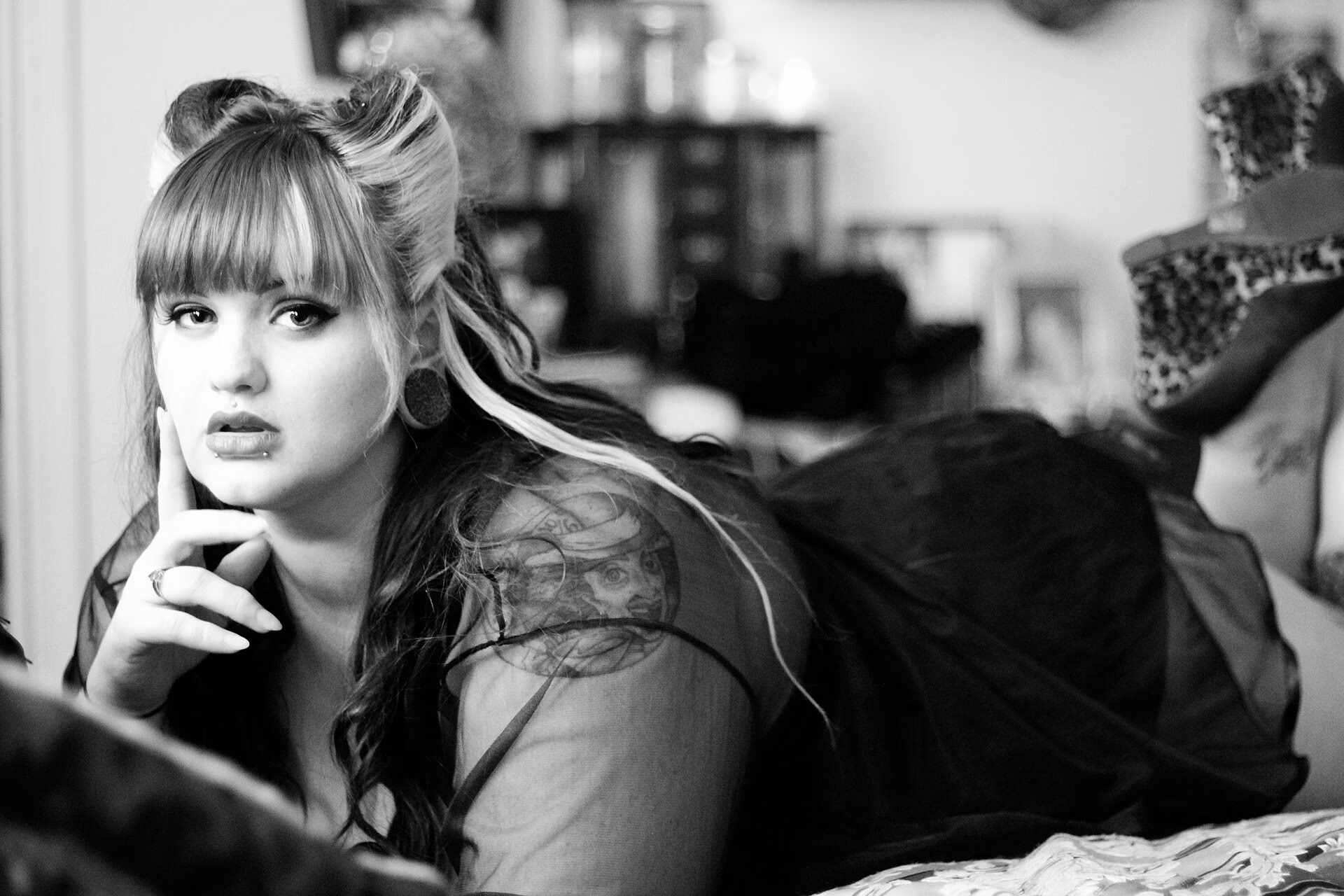 A plus-size body positivity campaign photograph