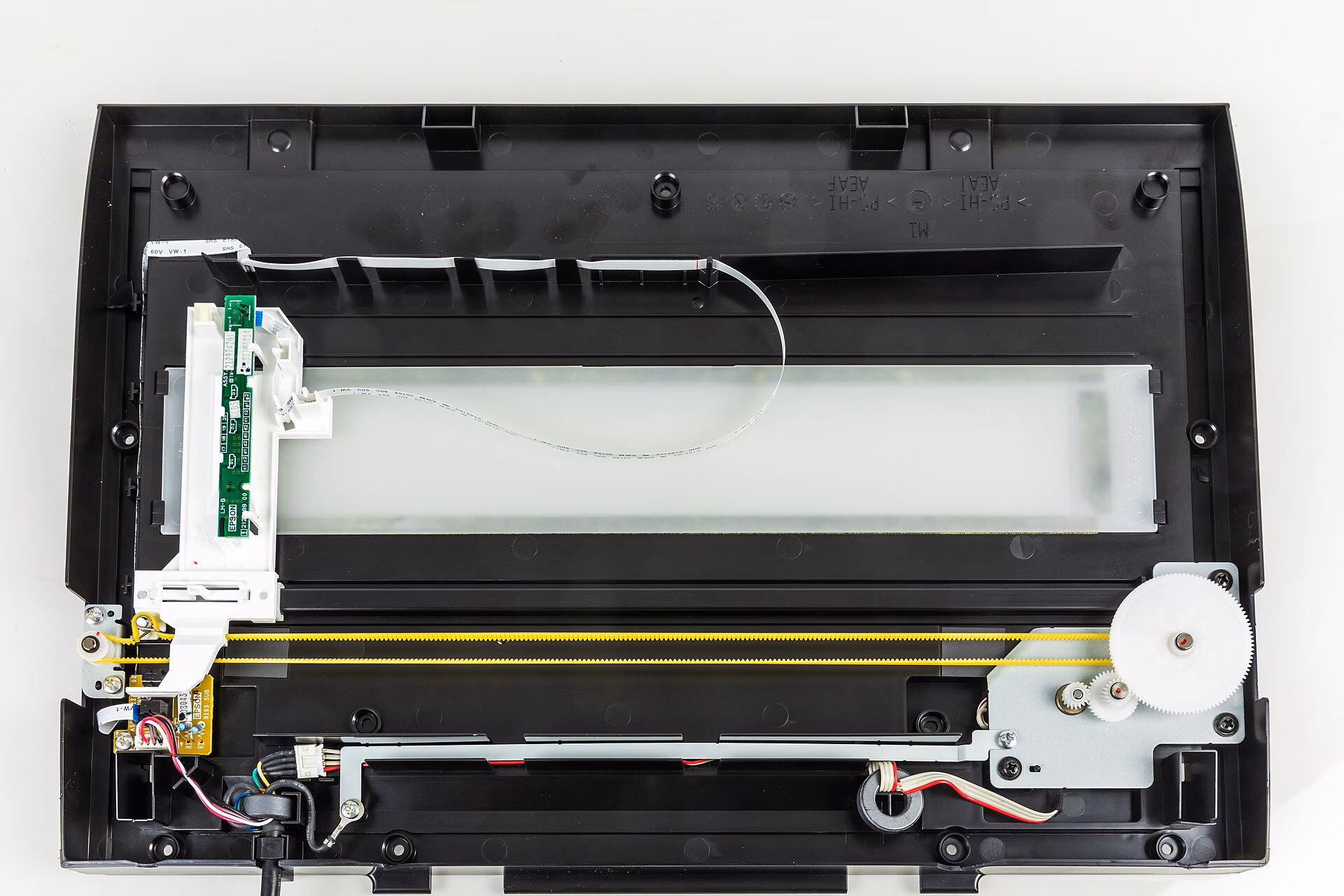 Flatbed photo and film scanner with the film unit fitted