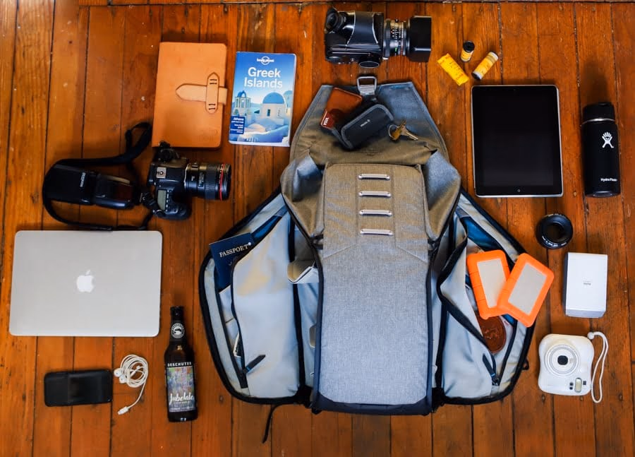 Gear loadout in the 30L Everyday Backpack.