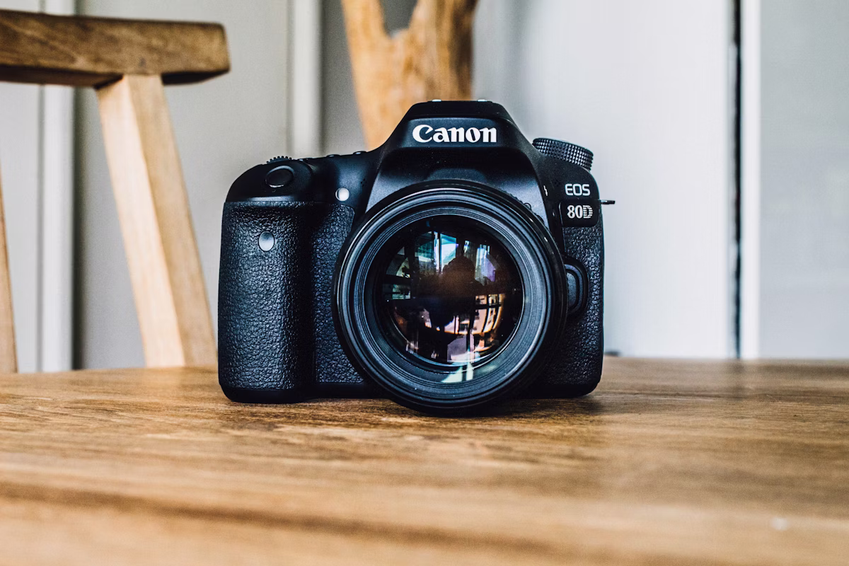 Travel compact camera on a map